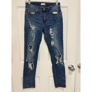 Altar'd State Distressed Ripped‎ Skinny Jeans Trendy Denim Blue Size 24